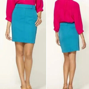 Trina Turk Nalin Blue Teal Pencil Skirt in Azure Turquoise Size 6